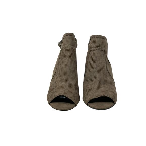 MIA Pat Brown Vegan Suede Open Toe and Heel Booties Sandals Size 10M - Picture 11 of 11